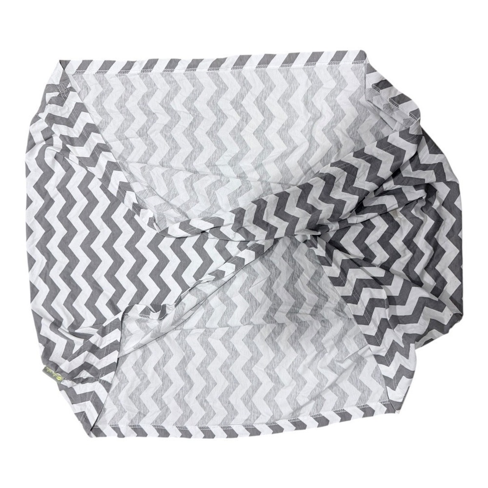 Itzy Ritzy Nursing Cover‎ Car Seat Canopy Grey White Chevron Zigzag Pattern